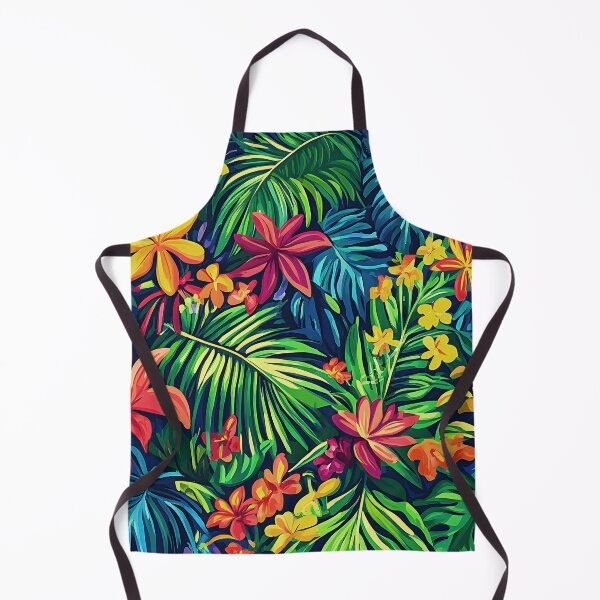 Item preview, Exotically Colorful Tropical Flowers And Palm Leaves Art designed and sold by DEC02.