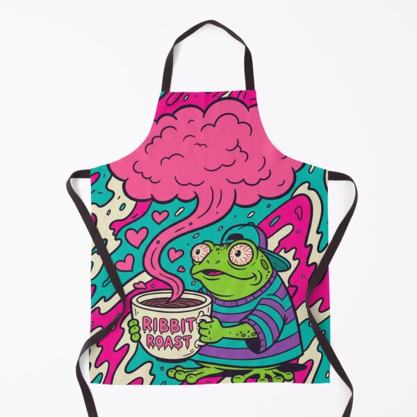 Item preview, Ribbit Roast Coffee Frog - Portland Caffeine Vibe Psychedelic Art designed and sold by j-2k.