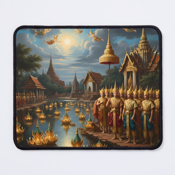 Item preview, Divine Loy Krathong Ceremony Baroque Painting Style designed and sold by Koalangel.