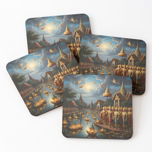 Item preview, Divine Loy Krathong Ceremony Baroque Painting Style designed and sold by Koalangel.