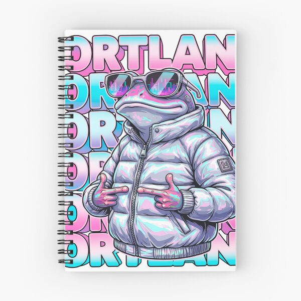 Item preview, Boss Frog in Puffer Jacket - 90s Vaporwave Portland Vibe designed and sold by j-2k.