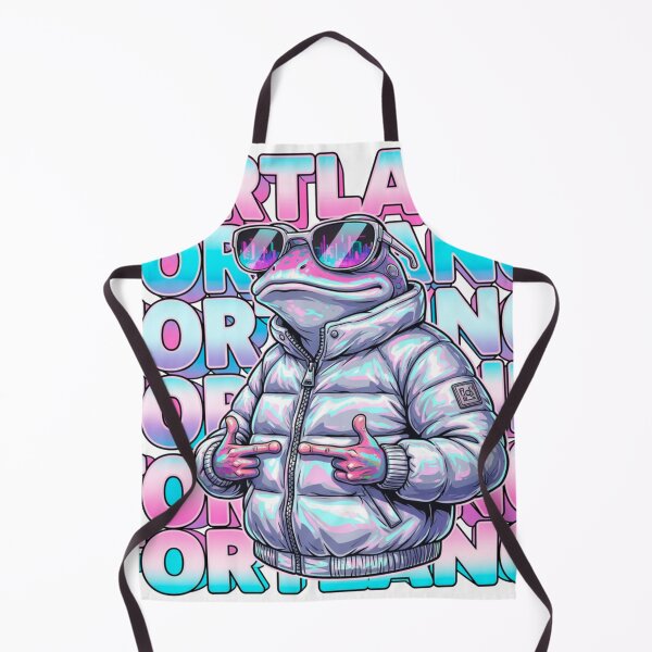 Item preview, Boss Frog in Puffer Jacket - 90s Vaporwave Portland Vibe designed and sold by j-2k.