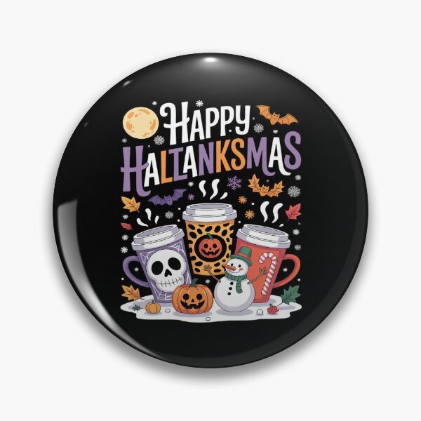 Item preview, Hallothanksmas Halloween Thanksgiving Christmas Coffee Latte designed and sold by August4Laughs25.