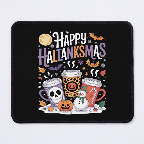 Item preview, Hallothanksmas Halloween Thanksgiving Christmas Coffee Latte designed and sold by August4Laughs25.