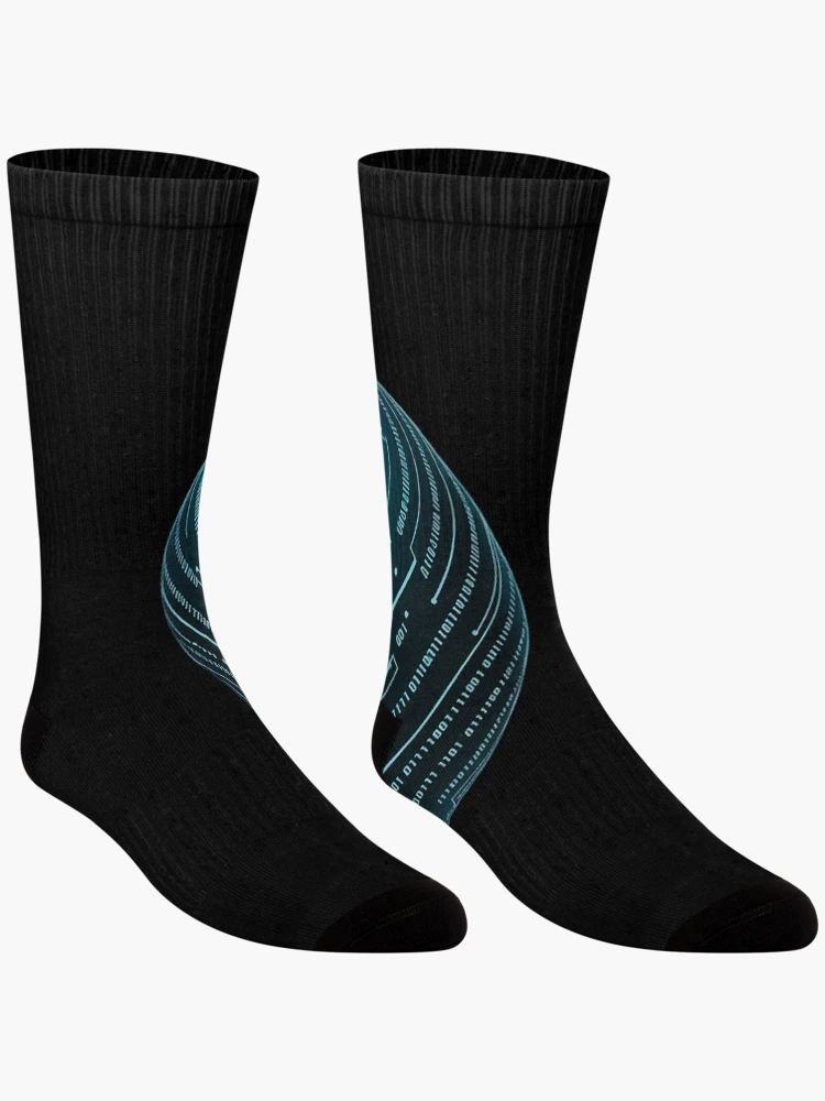 Thumbnail 3 of 5, Socks, Binary Coding Computer Geeks Programmer Funny Coding designed and sold by marcusry.