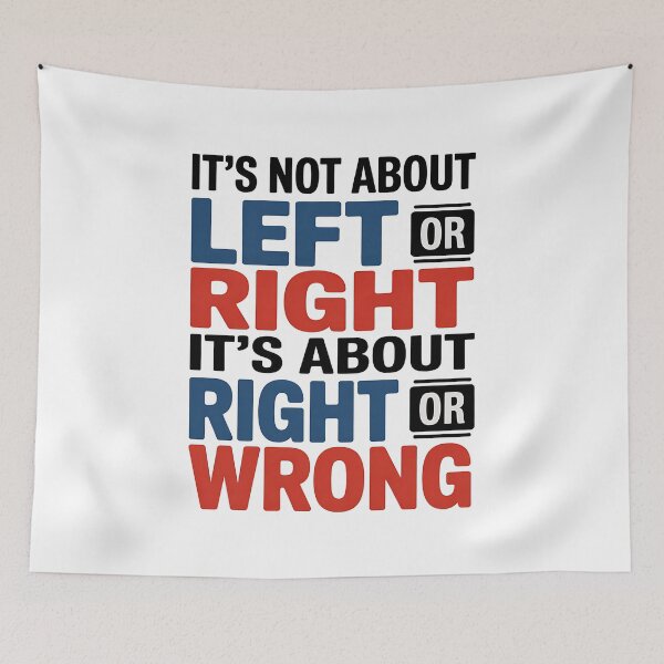 Item preview, It's Not About Left or Right, It's About Right or Wrong - No KINGs designed and sold by BakeryDozen.