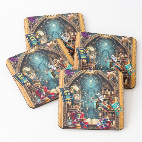 Item preview, Library of Wonders – A Magical Word Search Universe (Diptych) designed and sold by DadimLovesPunky.