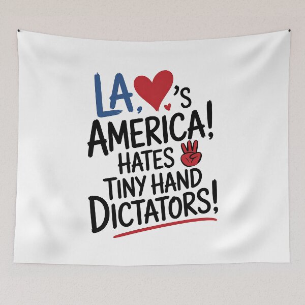 Item preview, Los Angeles - America Hates Tiny Hand Dictators - NO KINGs designed and sold by BakeryDozen.