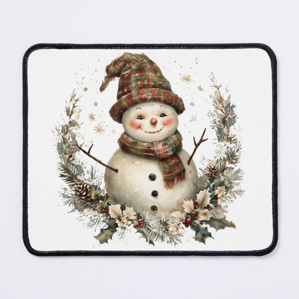 Item preview, Smiling Snowman Wreath designed and sold by EverlaPrints.