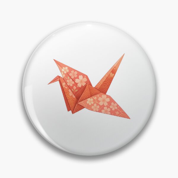 Item preview, Origami Crane with Japanese Cultural Motifs Design designed and sold by NovaMoodCo.