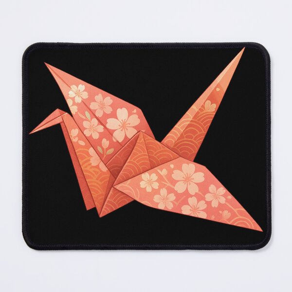 Item preview, Origami Crane with Japanese Cultural Motifs Design designed and sold by NovaMoodCo.