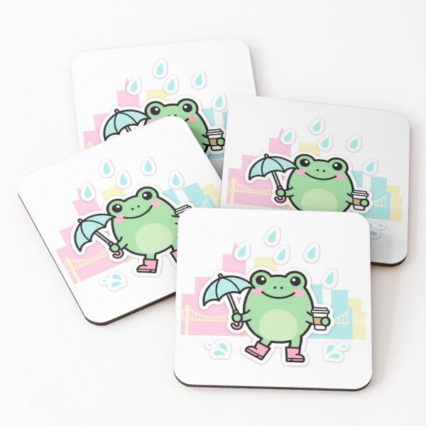Item preview, Cute Portland Frog Sticker Pack - Kawaii City Elements designed and sold by j-2k.