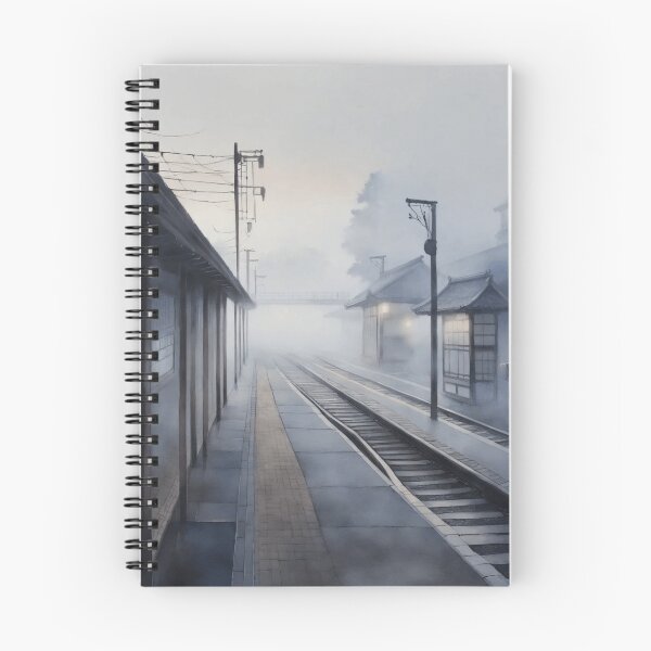 Item preview, Station in the Mist ― Sumi City Reverie designed and sold by SEIMEI2025.