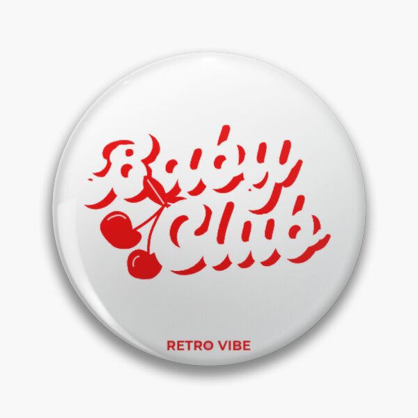 Artikelvorschau, Baby Club Retro Vibe – Typografiegrafik mit rosa und roten Kirschen entworfen und verkauft von GenZFashion000.