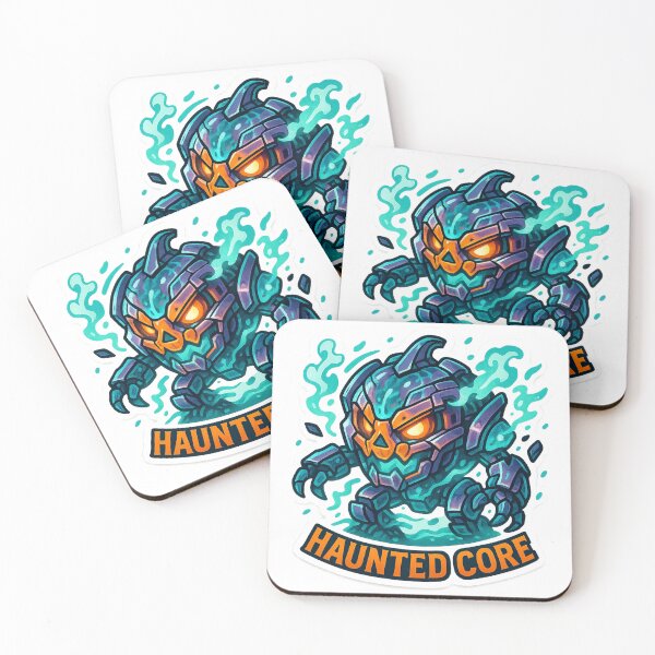 Item preview, Haunted Core – Ghost Mecha Entity of the Neon Abyss designed and sold by derb darb.