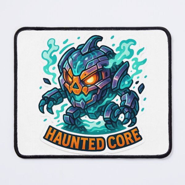 Item preview, Haunted Core – Ghost Mecha Entity of the Neon Abyss designed and sold by derb darb.