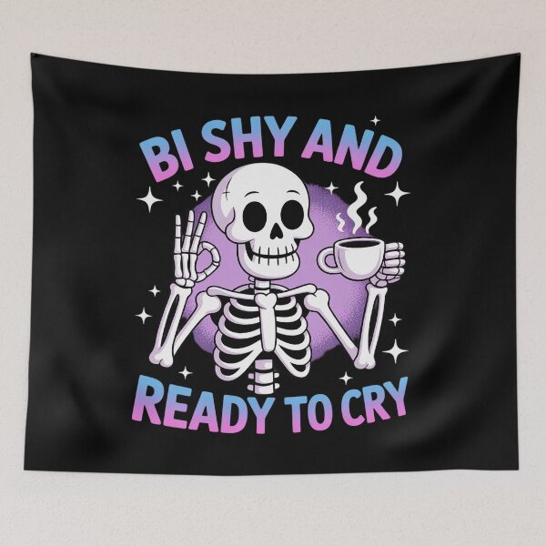 Item preview, Bi Funny LGBT Skeleton Bisexual Pride Joke designed and sold by FranzFriesen.