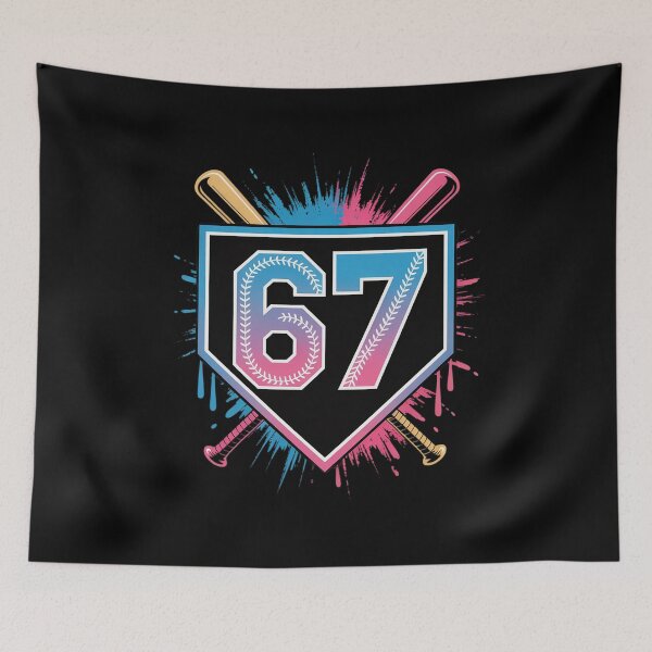 Artikelvorschau, Baseball Ice Cream Drip Nummer 67 Spieler 67. Geburtstag entworfen und verkauft von AmparoBoyle.