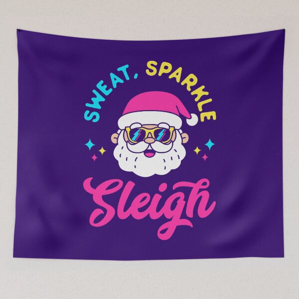 Item preview, Sweat Sparkle Sleigh - Retro Pink Santa Sunglasses Slay Pun Chic Gift designed and sold by Brogress Project.