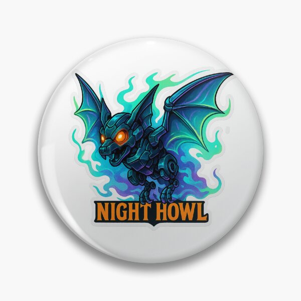Item preview, Night Howl – Spectral Mecha Bat of the Neon Skies designed and sold by derb darb.