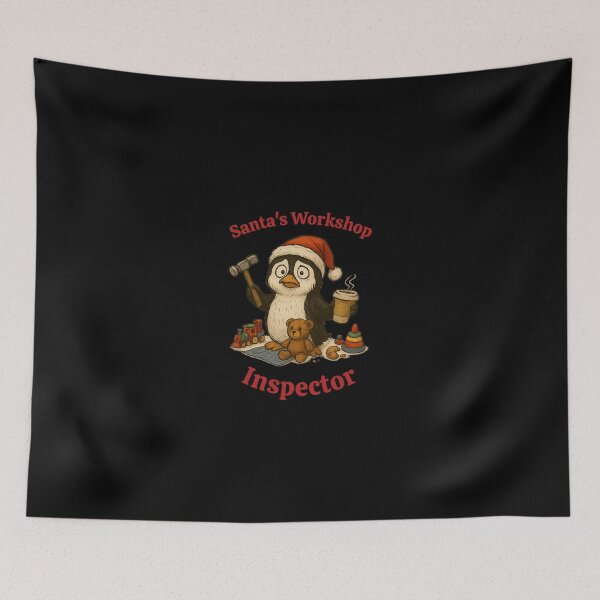 Item preview, Santa’s Workshop Intern – Overworked Penguin Christmas Design designed and sold by CraftedHome.