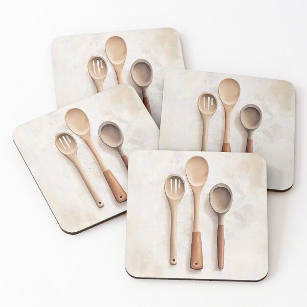 Item preview, Watercolor Wooden Kitchen Utensils designed and sold by Nytheris.
