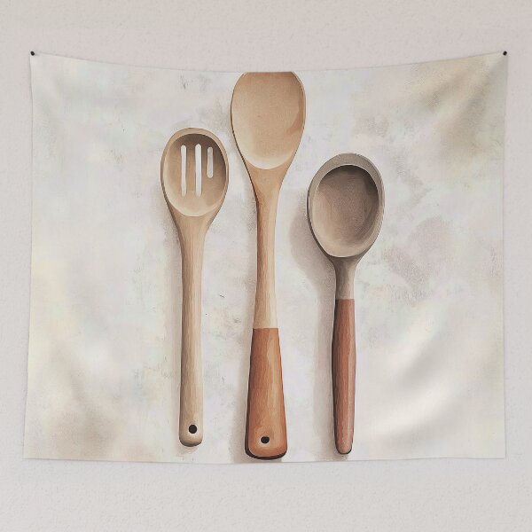 Item preview, Watercolor Wooden Kitchen Utensils designed and sold by Nytheris.