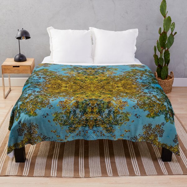 Item preview, Psychedelic Sacred Geometry Autumn Mandala – Visionary Fall Canopy designed and sold by aadventures.