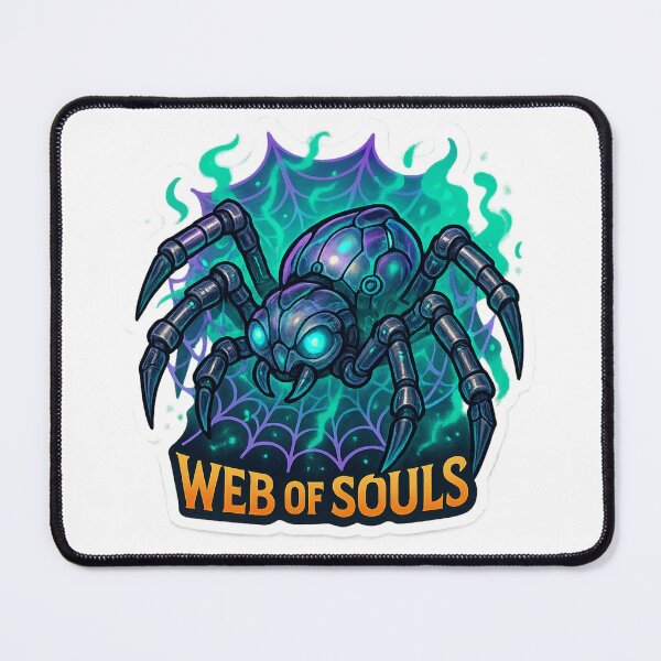 Item preview, Web of Souls – Spectral Mecha Spider of the Neon Void designed and sold by derb darb.