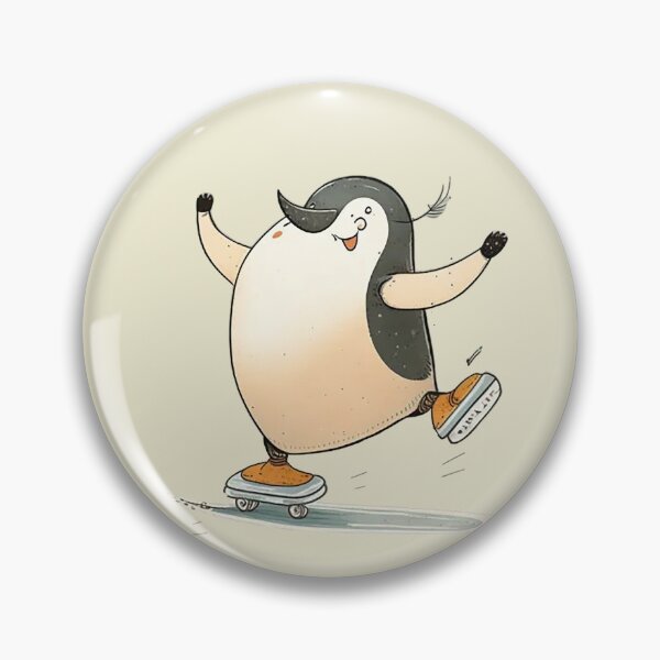 Item preview, Penguin Ice Antics - Klutzy Skating Adventure Cartoon designed and sold by PaintbrushPlace.