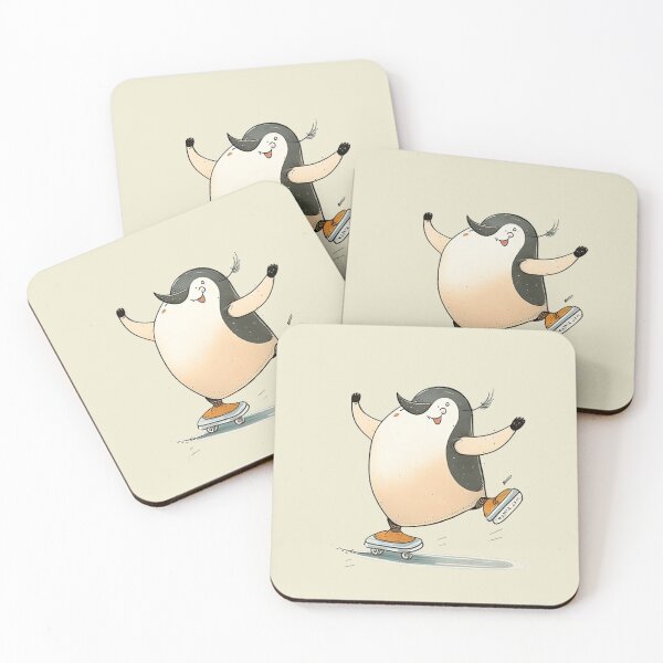 Item preview, Penguin Ice Antics - Klutzy Skating Adventure Cartoon designed and sold by PaintbrushPlace.