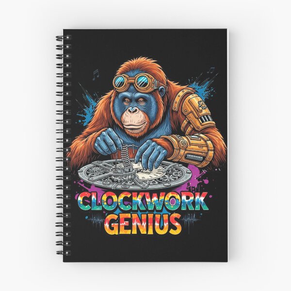 Item preview, Steampunk Orangutan Clockmaker Art Sticker T-Shirt Mug designed and sold by SholoStudio.
