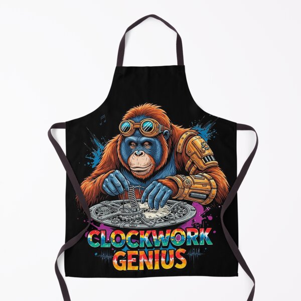 Item preview, Steampunk Orangutan Clockmaker Art Sticker T-Shirt Mug designed and sold by SholoStudio.