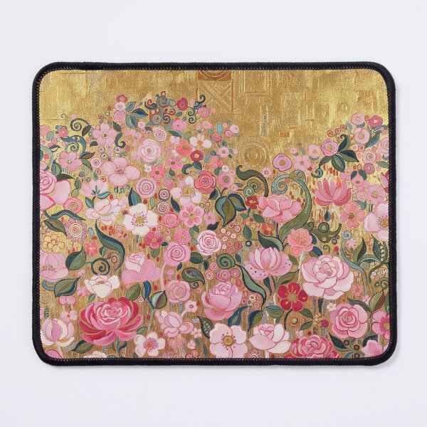 Item preview, Gustav Klimt Pink Flower Garden designed and sold by maniacfitness.