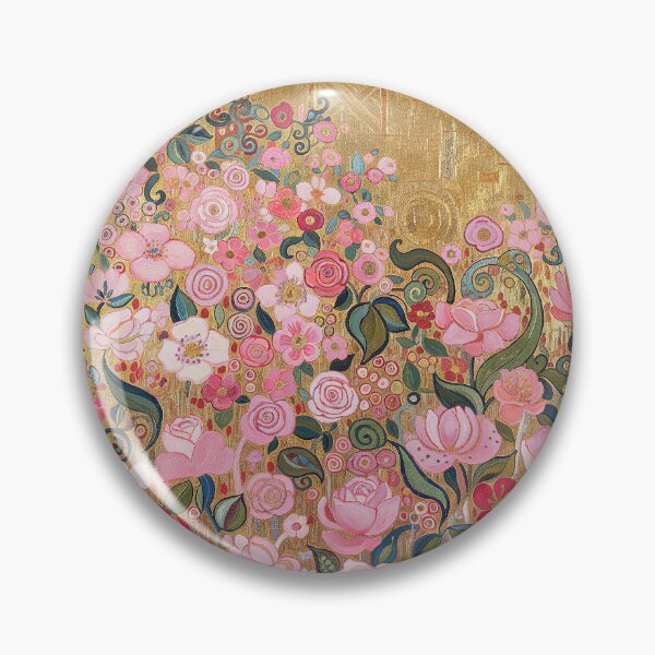 Item preview, Gustav Klimt Pink Flower Garden designed and sold by maniacfitness.