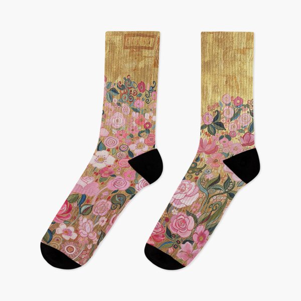 Item preview, Gustav Klimt Pink Flower Garden designed and sold by maniacfitness.
