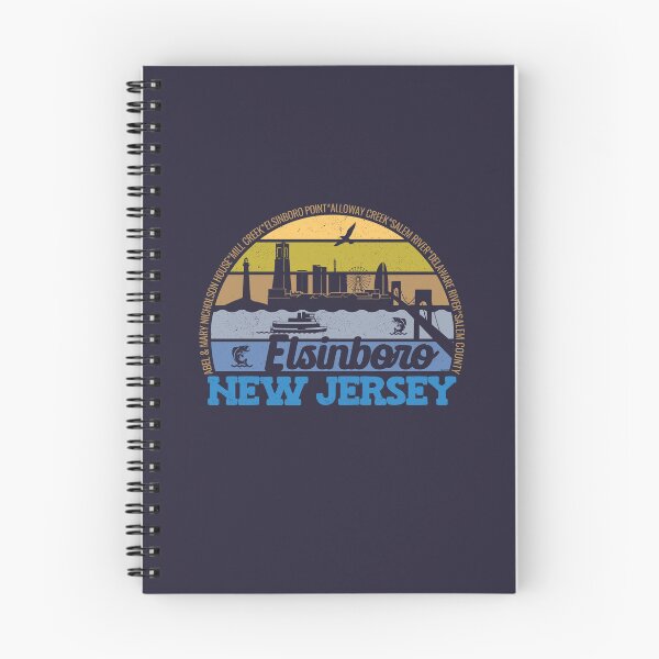 Item preview, Elsinboro New Jersey Sunset Retro Vintage Local Pride Logo designed and sold by CRHPOD20.