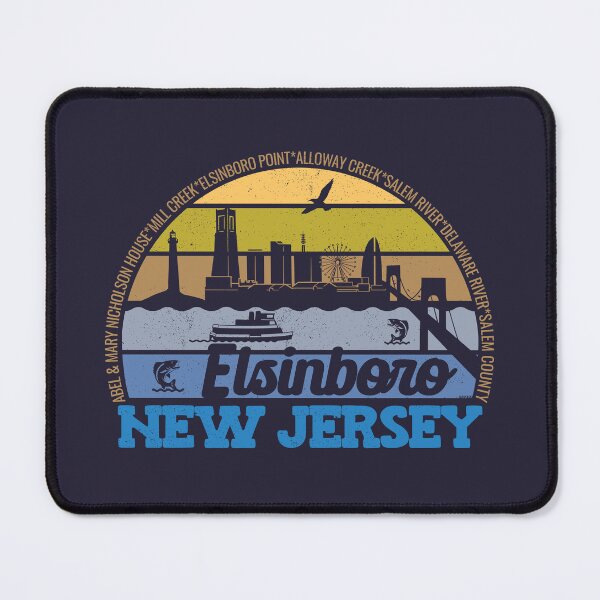 Item preview, Elsinboro New Jersey Sunset Retro Vintage Local Pride Logo designed and sold by CRHPOD20.
