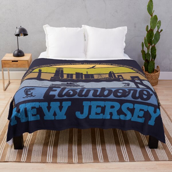 Item preview, Elsinboro New Jersey Sunset Retro Vintage Local Pride Logo designed and sold by CRHPOD20.