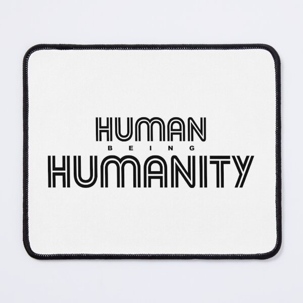 Item preview, Human Being Humanity Words Art in Dark Black Colour designed and sold by activlifewear.