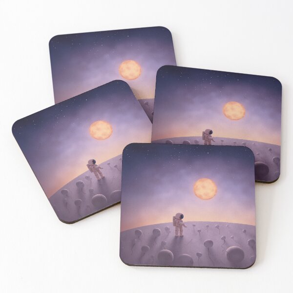 Item preview, New Dawn – Astronaut Watching the First Sunrise on a Distant World designed and sold by Whimsical Hug.