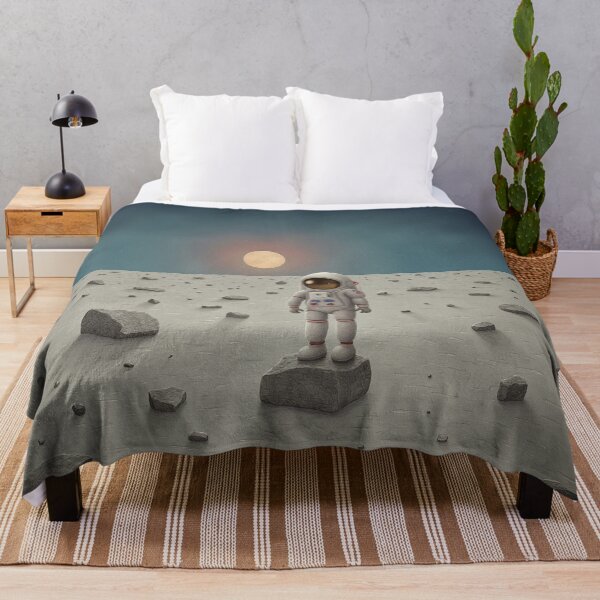 Item preview, The First Step – Astronaut Standing Beneath the Distant Sun designed and sold by Whimsical Hug.