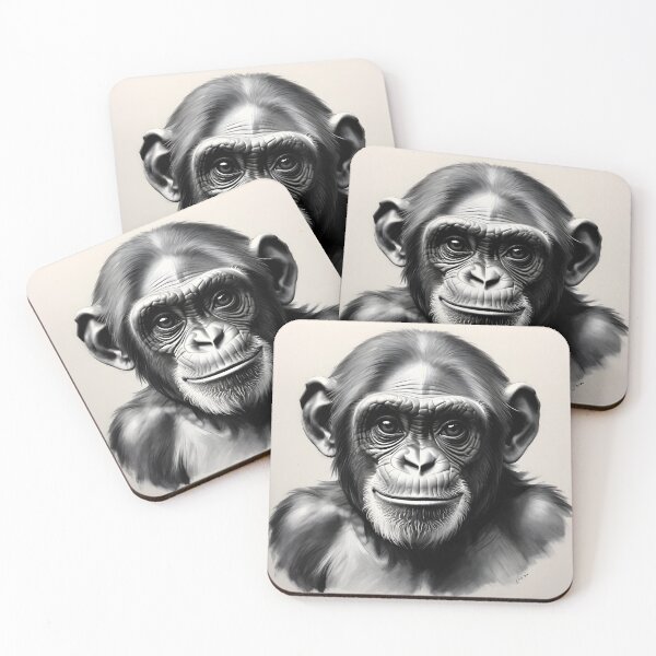 Item preview, Chimpanzee designed and sold by WorldofCharcoal.