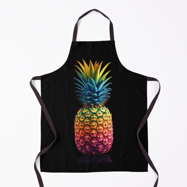 Item preview, Rainbow Neon Pineapple – Hyperrealistic Tropical Fruit Photography | Vibrant Pop Art Still Life on Black Background designed and sold by PixelVibe782.