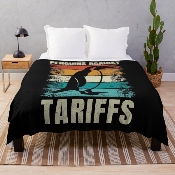 Item preview, Penguins Protest Against Tariffs Funny Penguin Tariff Resist designed and sold by ManiaGrania.