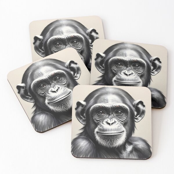 Item preview, Chimpanzee designed and sold by WorldofCharcoal.