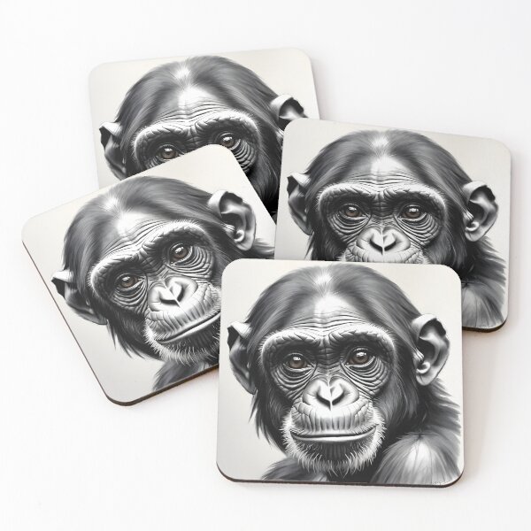 Item preview, Chimpanzee designed and sold by WorldofCharcoal.