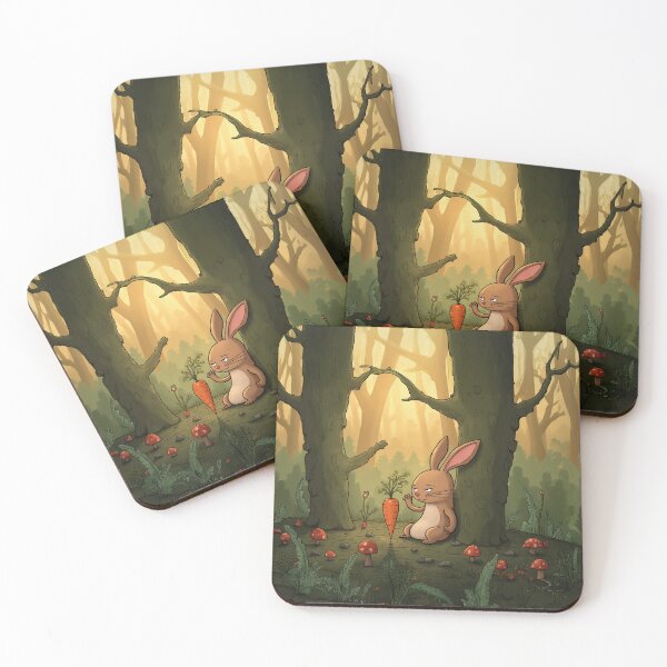 Artikelvorschau, Das unbeeindruckte Kaninchen – Waldhumor-Illustration entworfen und verkauft von Whimsical Hug.