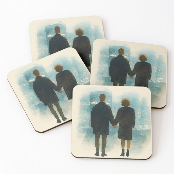 Item preview,  Fight Club –  Holding Hands Watercolor Final Scene designed and sold by stillnoir.
