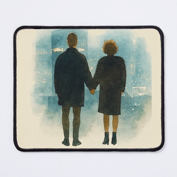 Item preview, Fight Club – Holding Hands Watercolor Final Scene designed and sold by stillnoir.